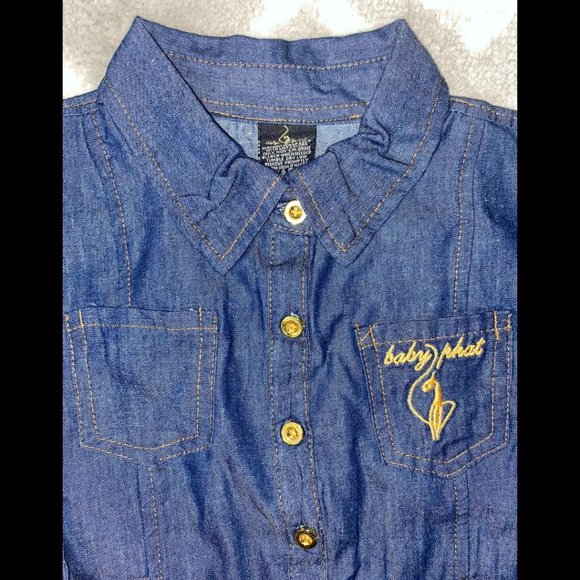NWT Baby Phat Little Girl Jean Dress - Picture 2 of 7